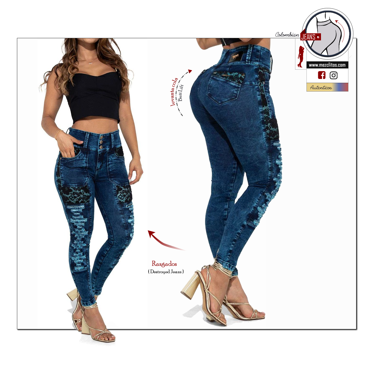 Ene2 Jeans Colombianos | Levanta Cola | 90713