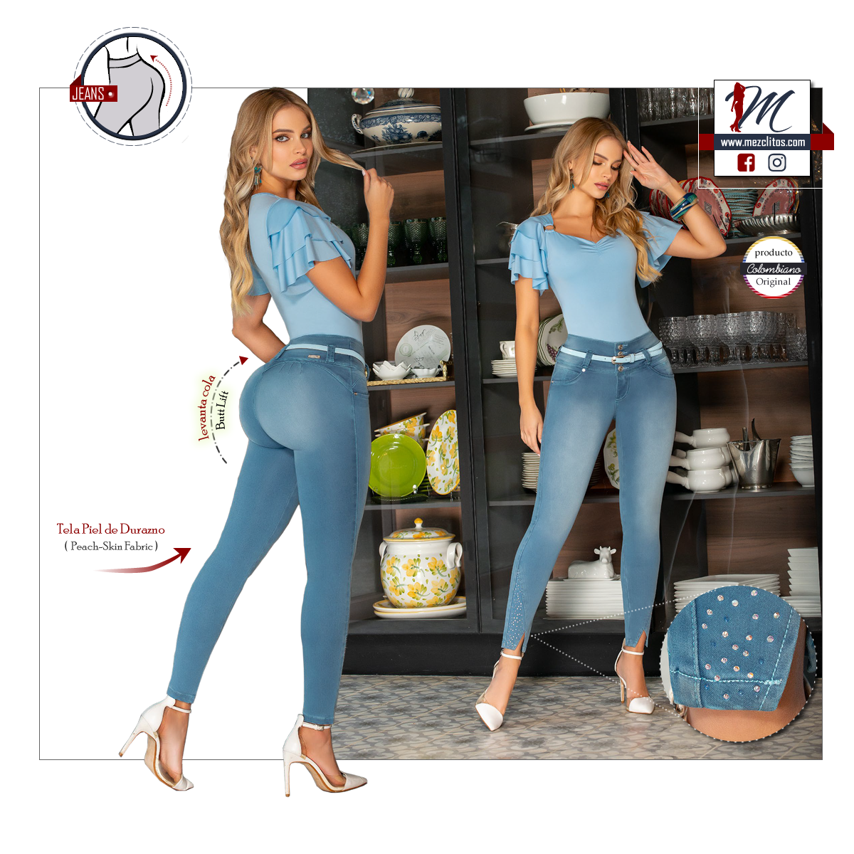 Seven7 Jeans Colombianos | Levanta Cola | 1382
