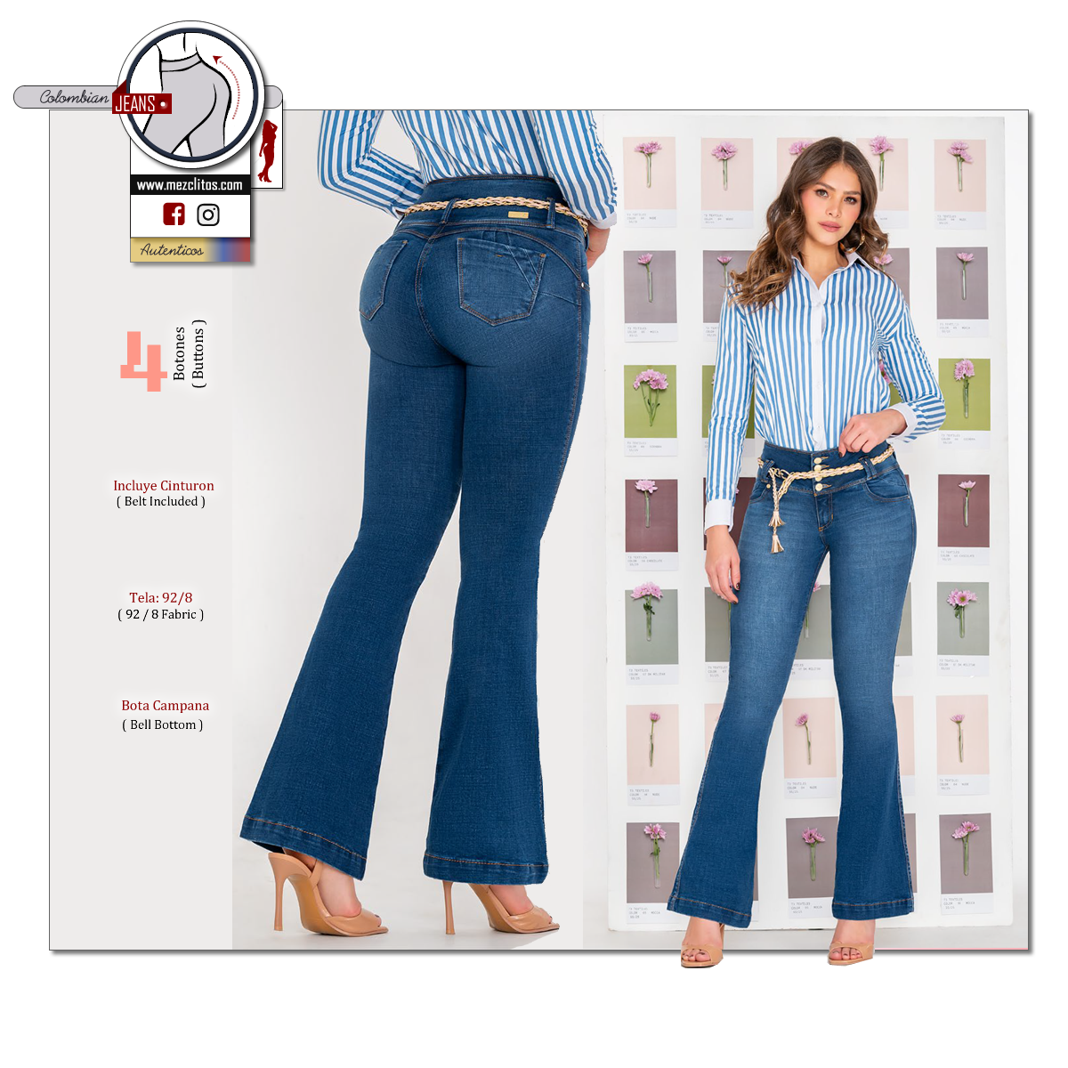Seven7 Jeans Colombianos | Levanta Cola | 1663