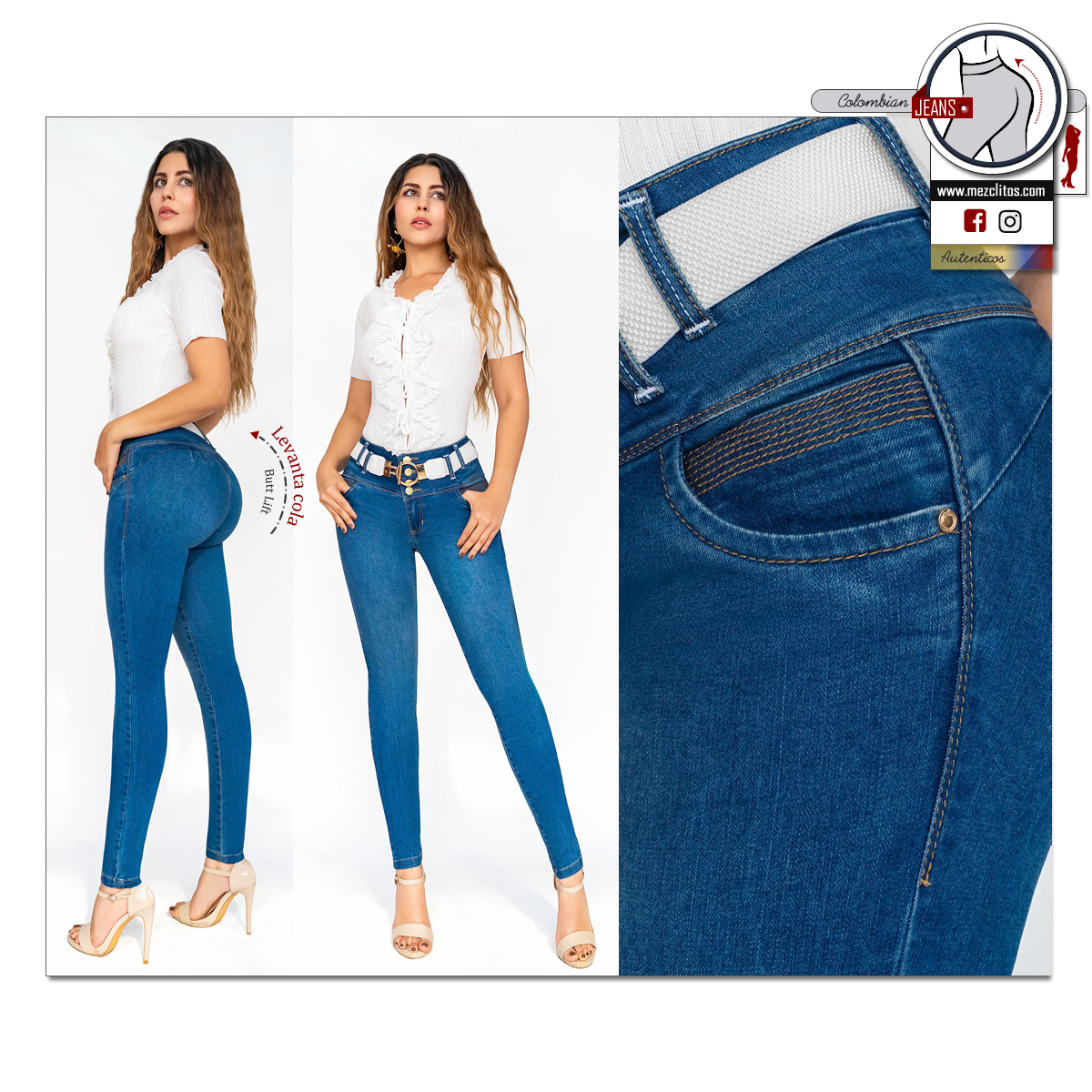 Seven7 Jeans Colombianos | Levanta Cola | Push-UP | 1782