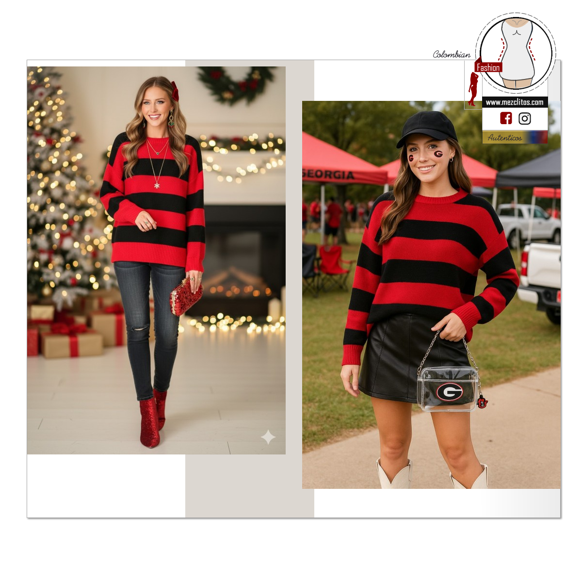 Tops | Striped Game Day Sweater | 2418