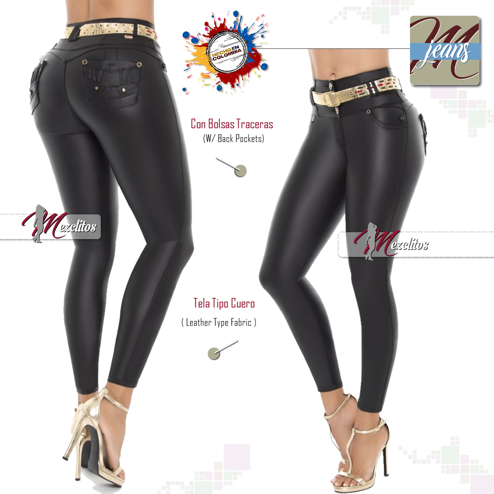 Pitbull Jeans Tipo Cuero 6480 - 100% Colombiano