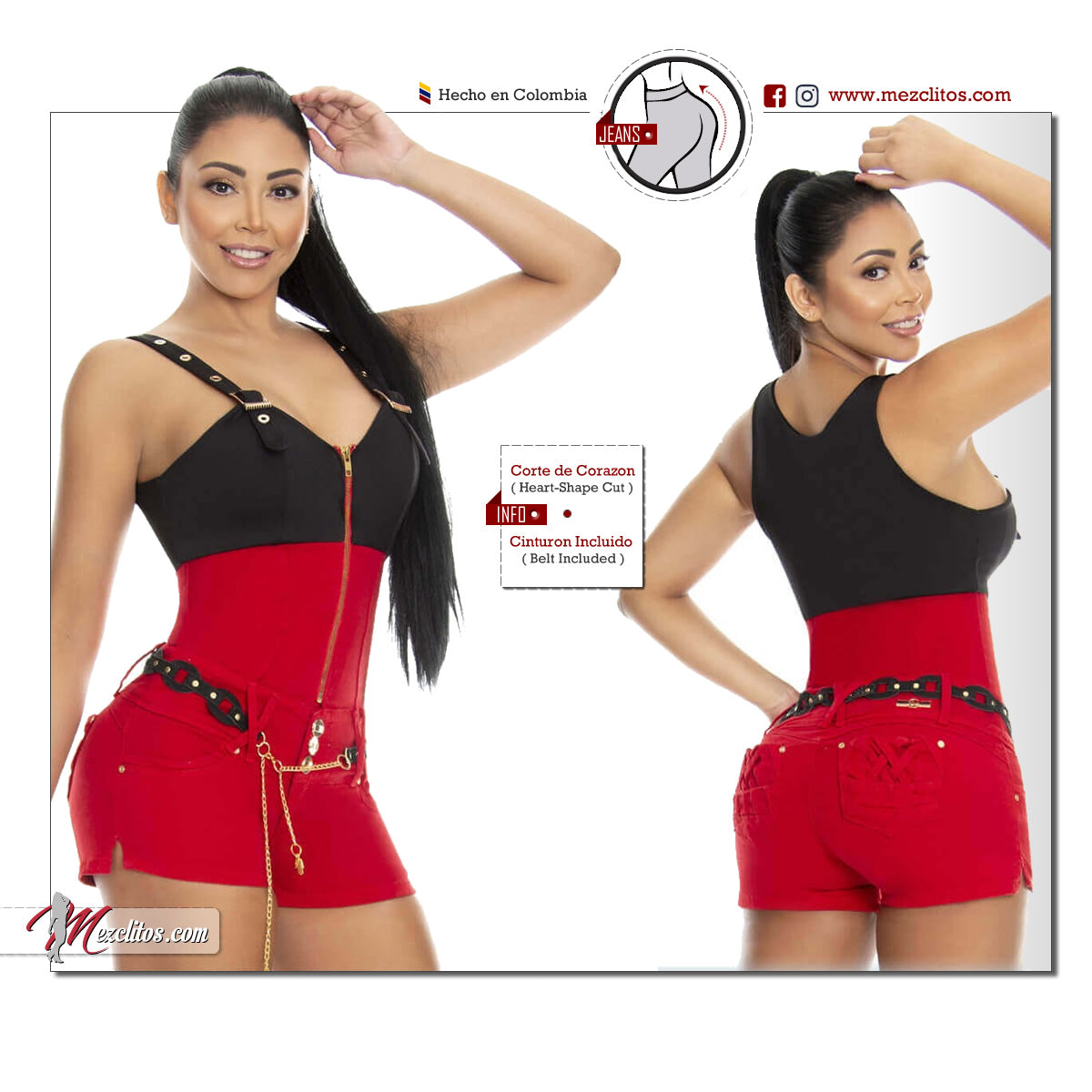 Enterizo Shorts 6637 - 100% Colombiano