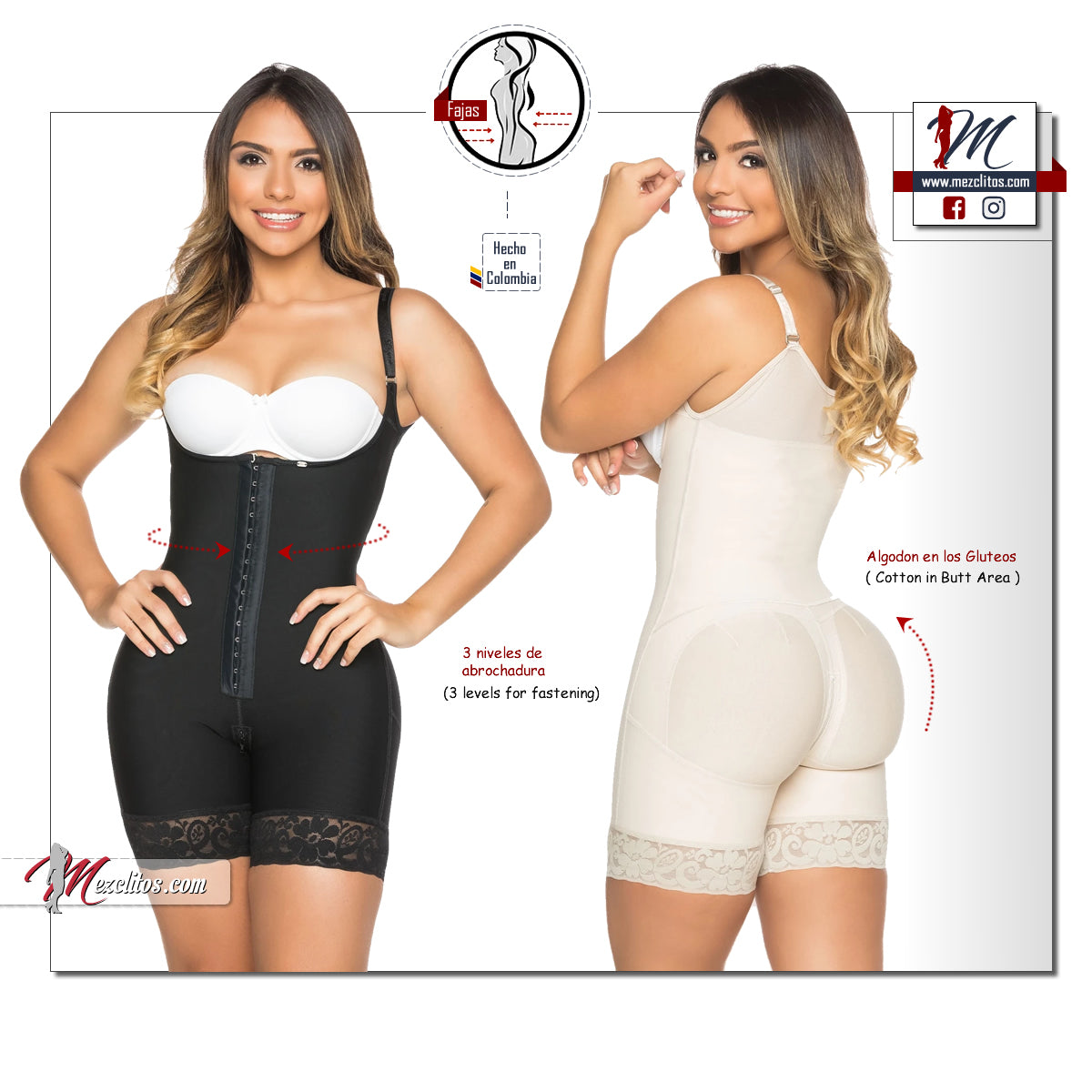 Stagmi Fajas 7082 - W/ Inside Cotton & Extra Butt Lift