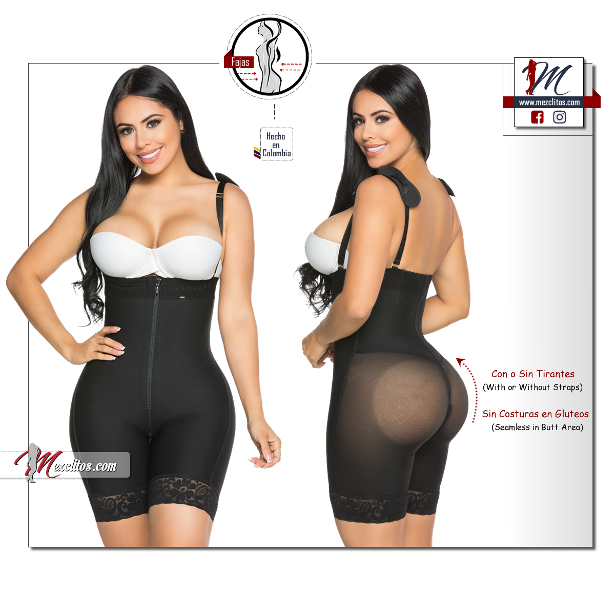 Stagmi Fajas 7097 Strapless and Invisible | With Vitamin E | High Compression