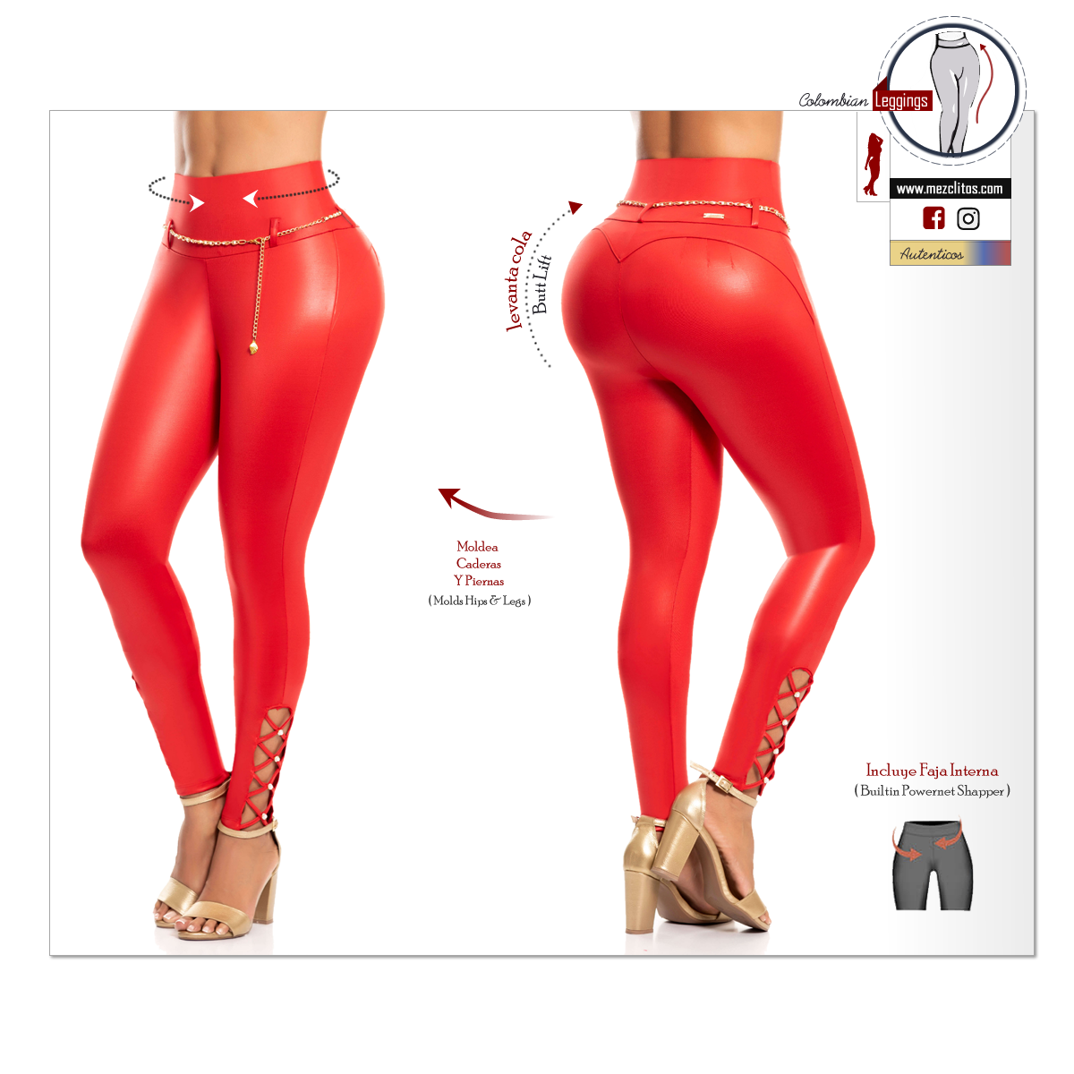 Lujuria Leggins con Faja Interna | Levanta Cola | 708647