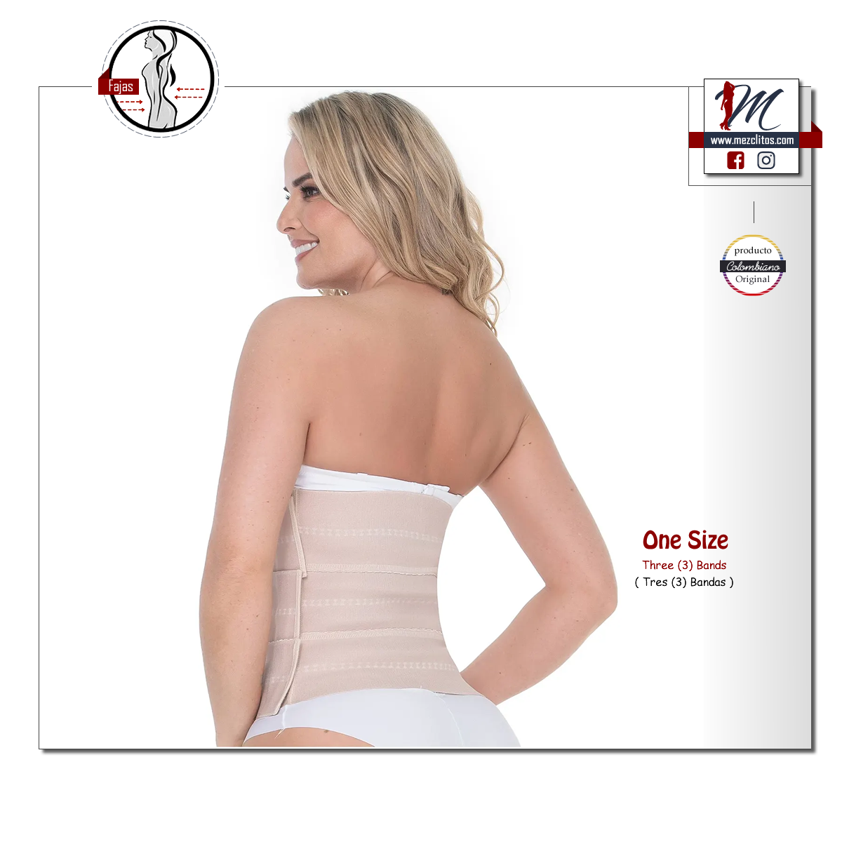 MariaE Fajas | Colombian Waist Binder Shaper | FU145