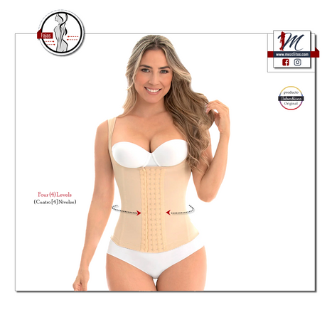 Fajas MyD C-4055 | Tummy Control Shapewear Vest Girdle | Daily Use Open Bust Shaper