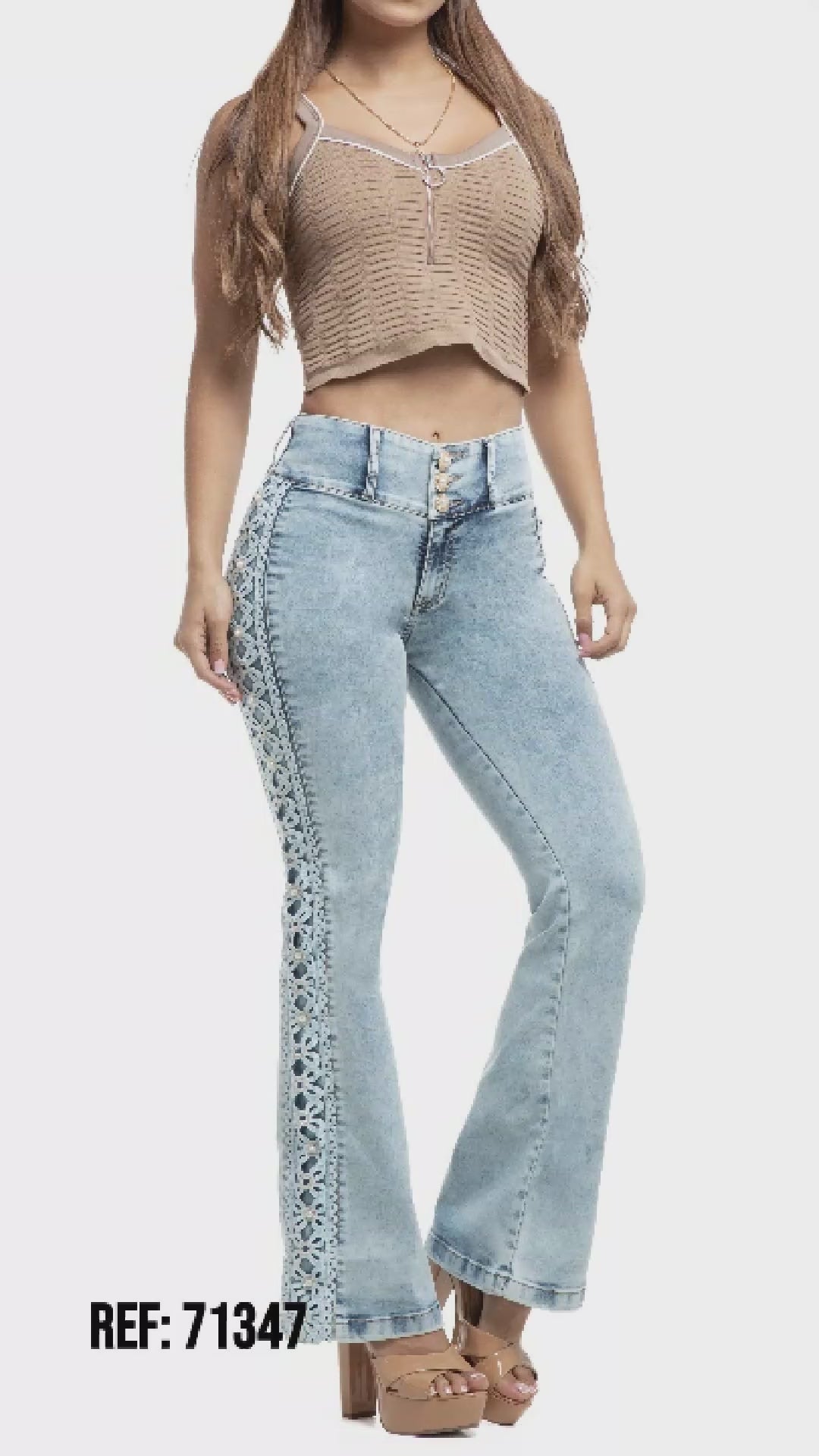 Lujuria Jeans Colombianos | Levanta Cola | Acampanado | 71347