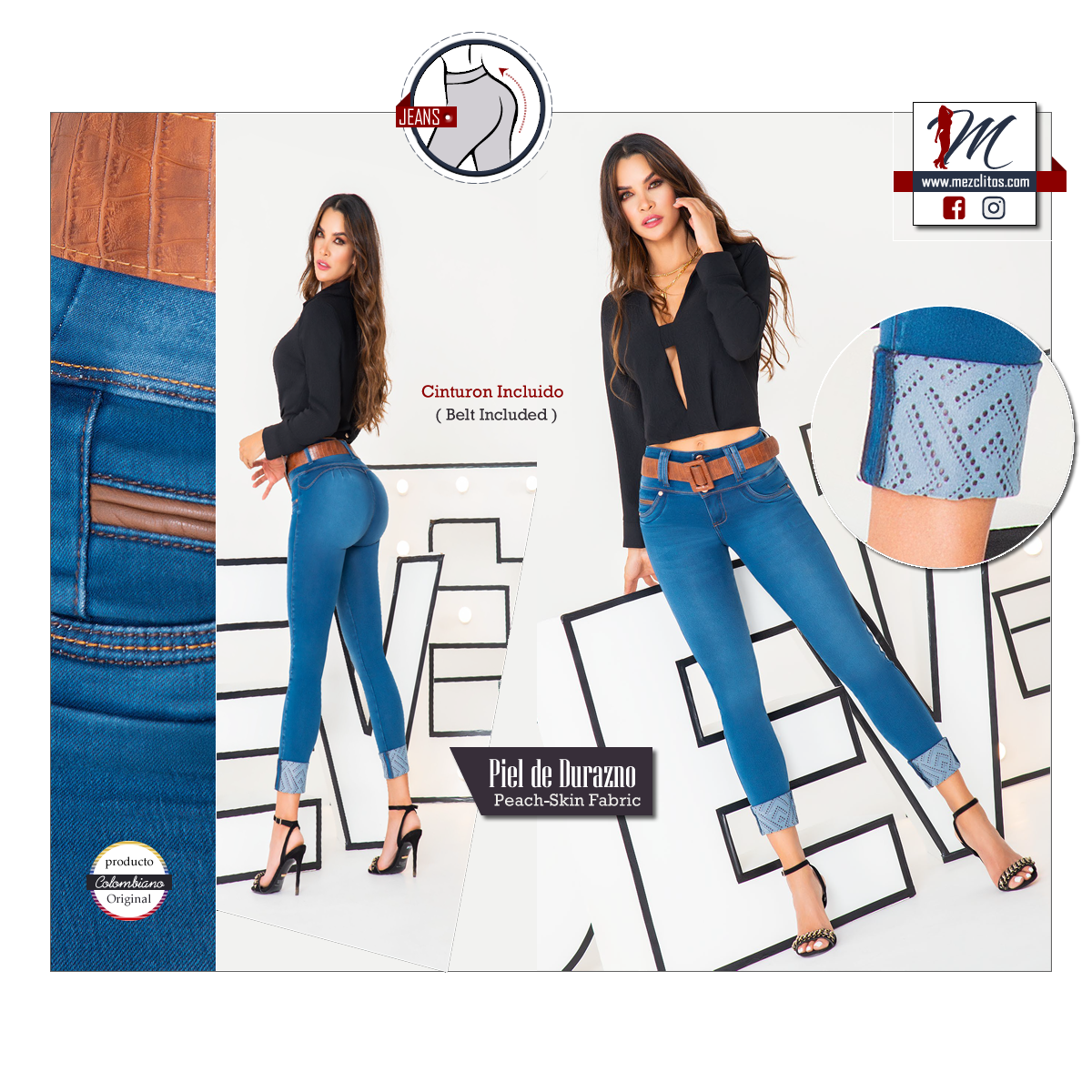 Seven7 Jeans Colombianos | Levanta Cola 1353