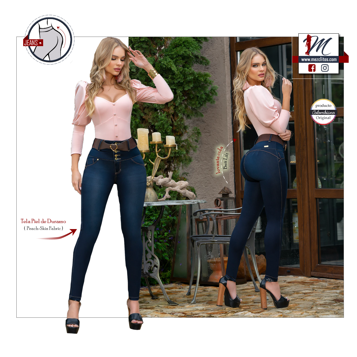 Seven7 Jeans Colombianos | Levanta Cola | 1395