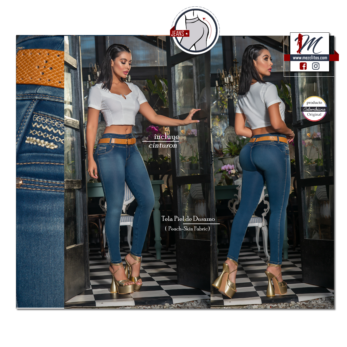 Seven7 Jeans Colombianos | Levanta Cola | Push UP | 1401