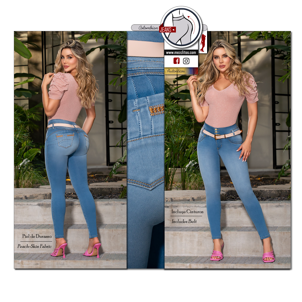 Seven7 Jeans Colombianos | Levanta Cola | Push UP | 1496