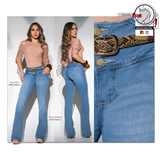 Seven7 Jeans Colombianos | Levanta Cola | Acampanado | 1731