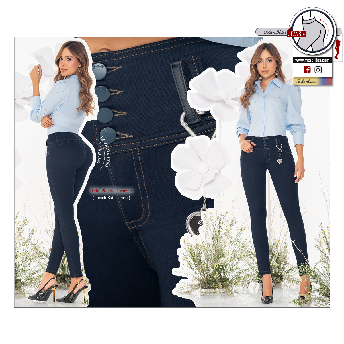 Seven7 Jeans Colombianos | Levanta Cola | Push-UP | 1789