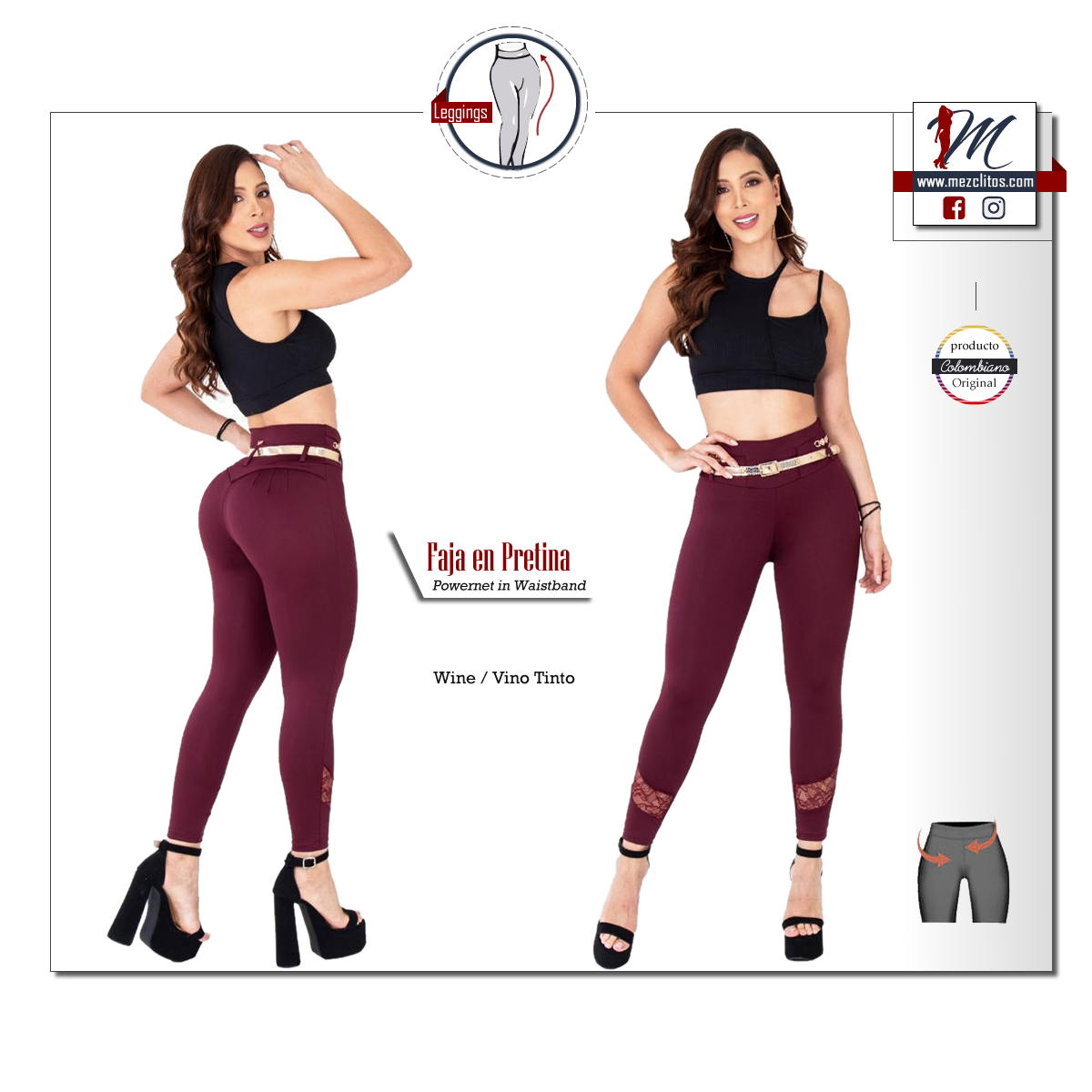 Leggings Levanta Cola Efecto Control de Abdomen 238