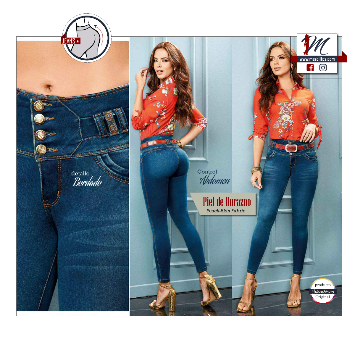 Bartolomeo Jeans Colombianos Detalle Bordado 1576