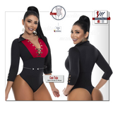 Bodysuit 3280 (Black / Red) - 100% Colombiano