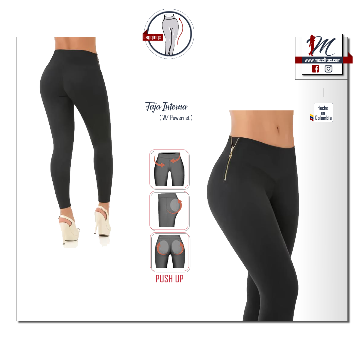 CHNT Leggings con Faja Interna 7L274 - 100% Colombiano