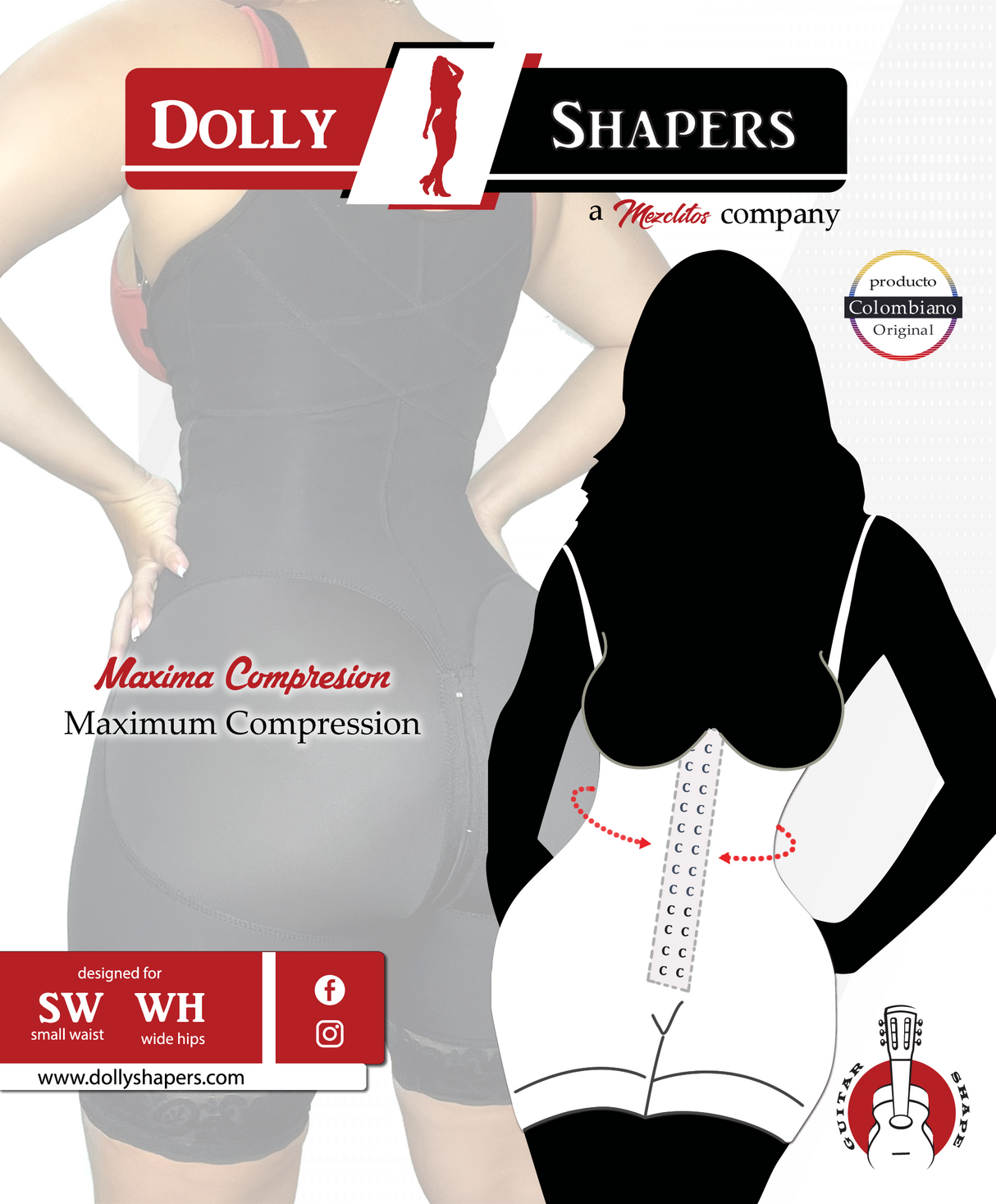 Dolly Shapers - Maximum Waist Compression - Guitar / Hourglass Figure 0126B