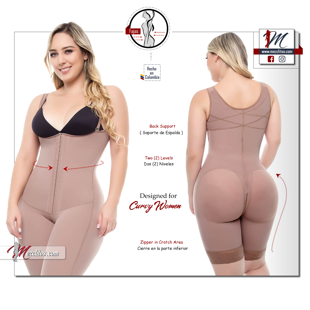 Mold & Art Fajas 0206 -  Curvy, Wide Hips