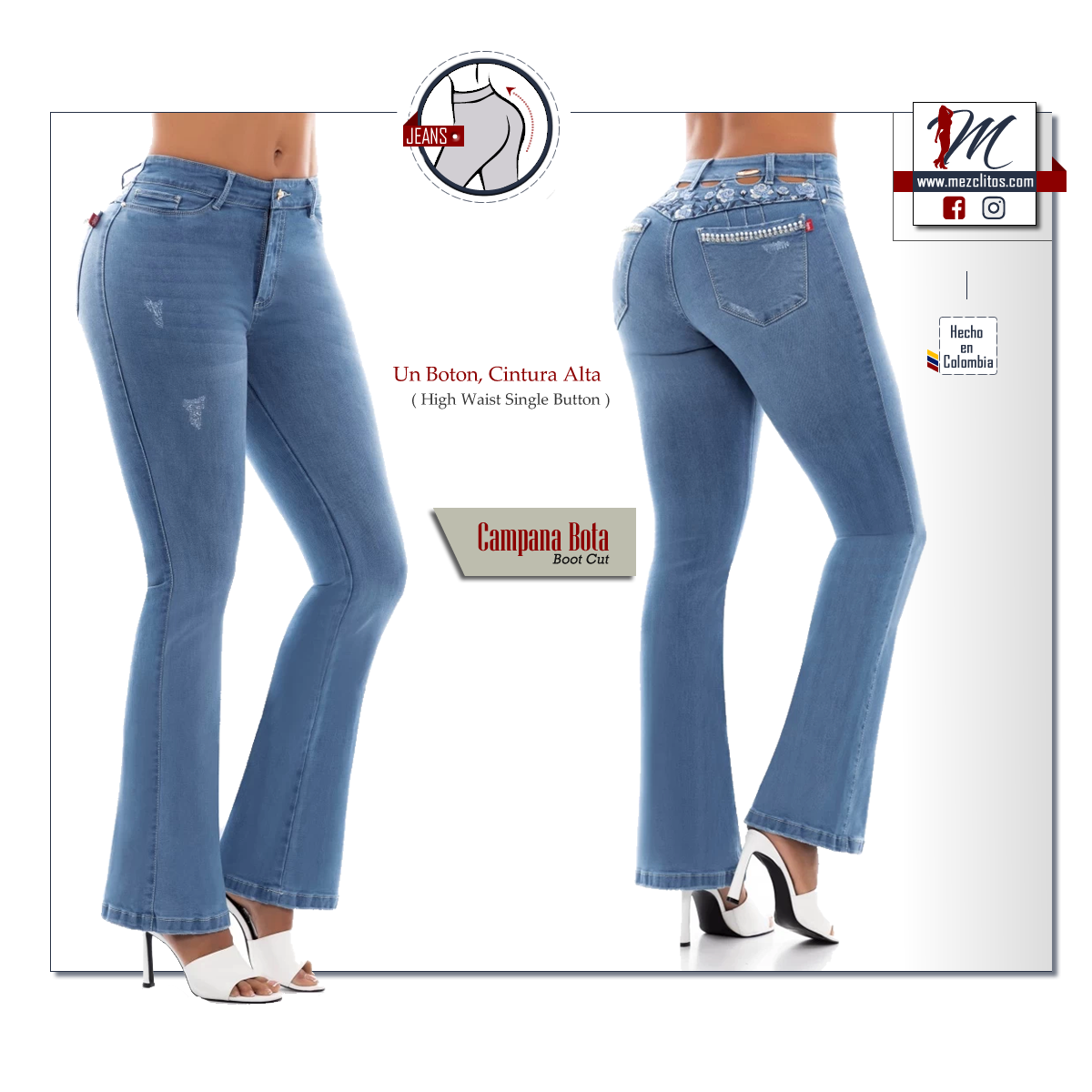 Lujuria Jeans 706717 Acampanados Bootcut - 100% Colombianos