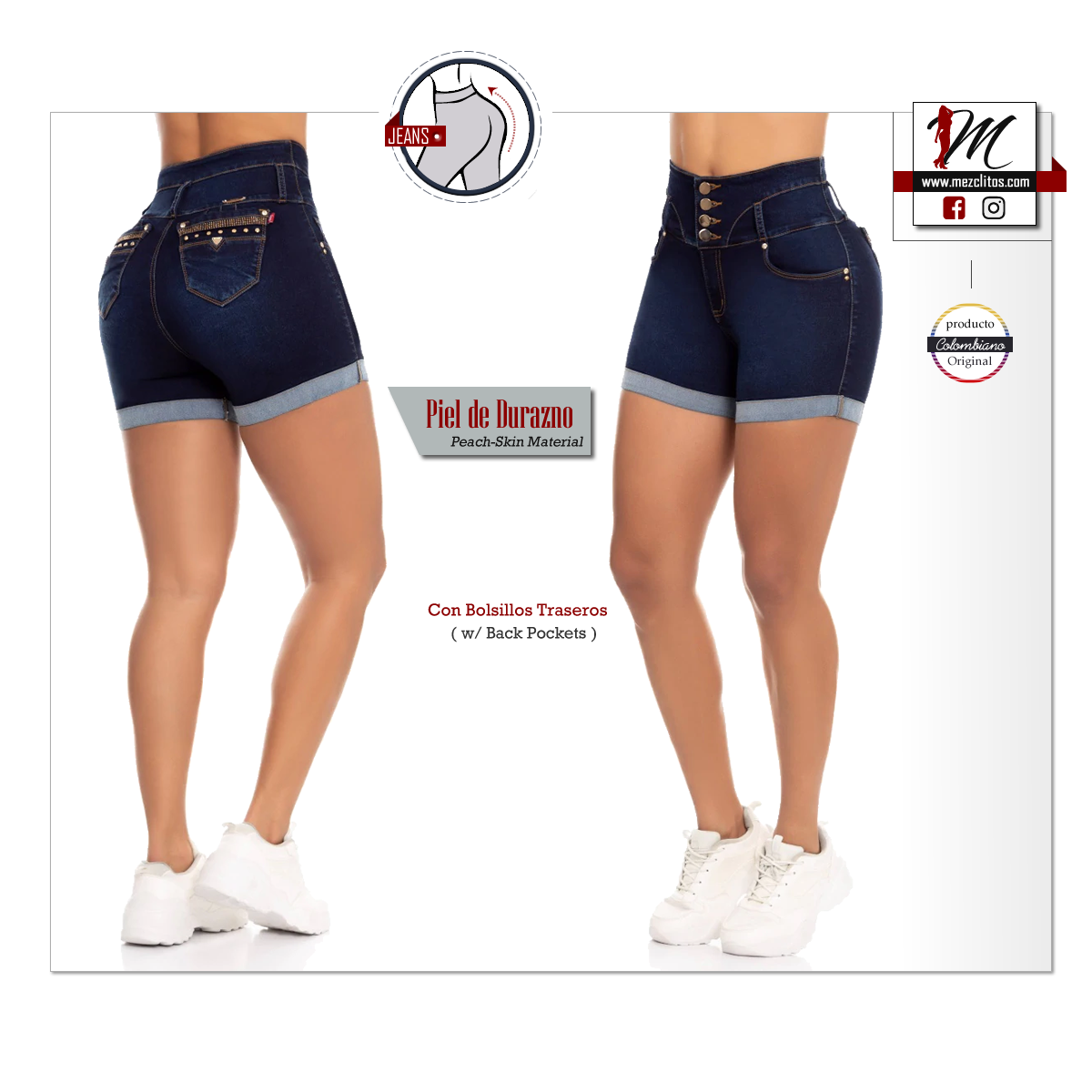 Lujuria Jeans Shorts 707207 - 100% Colombianos