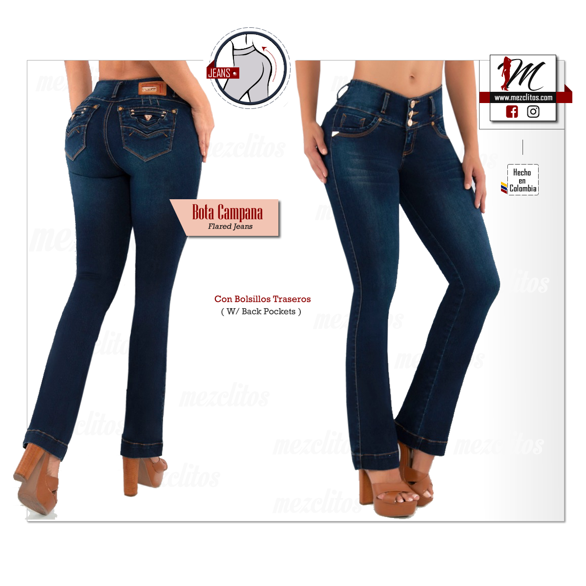 Mara Jeans - Estilo Bota Campana 56719 - 100% Colombiano