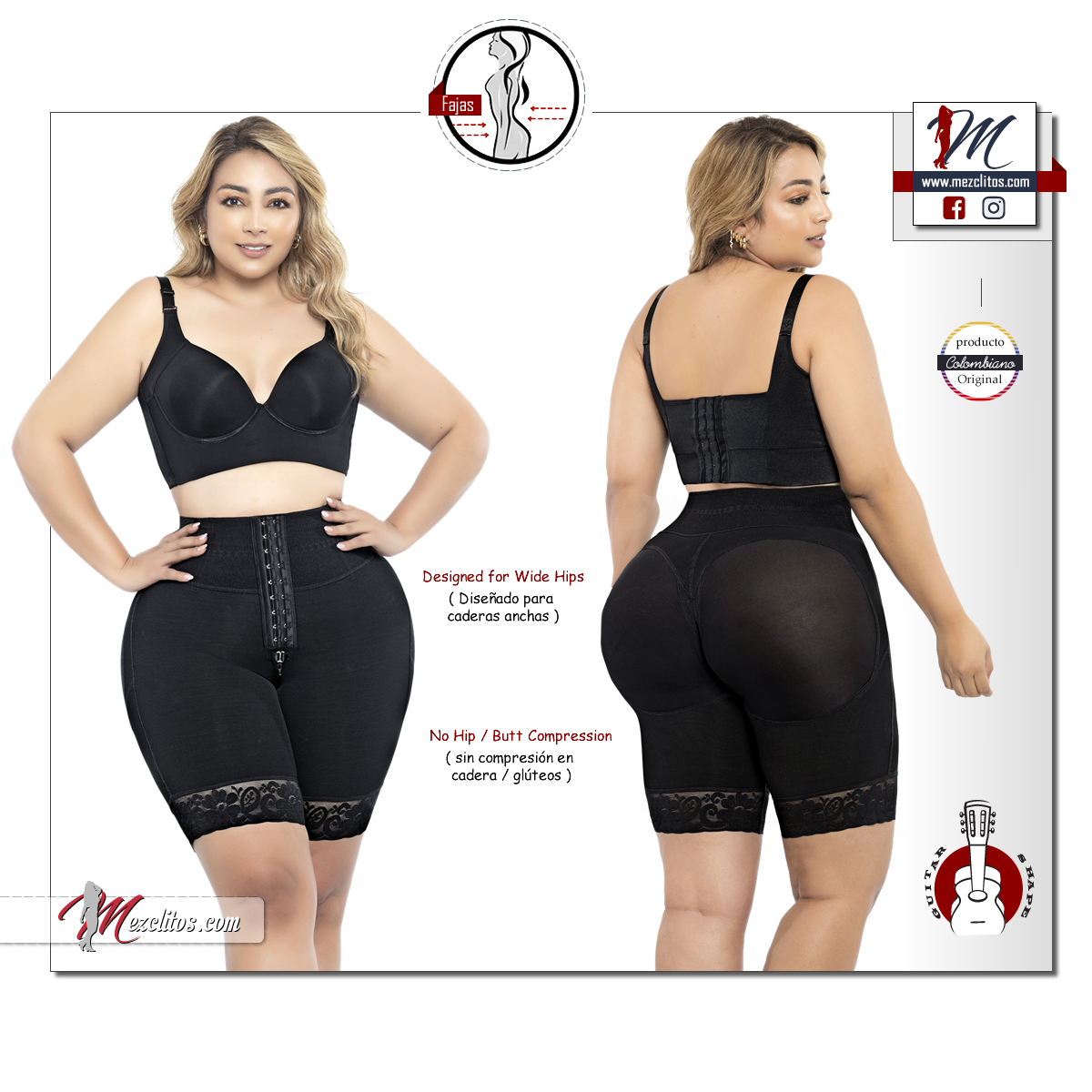 Mold & Art Fajas - Super High Waist, Big Hips Shorts 0217