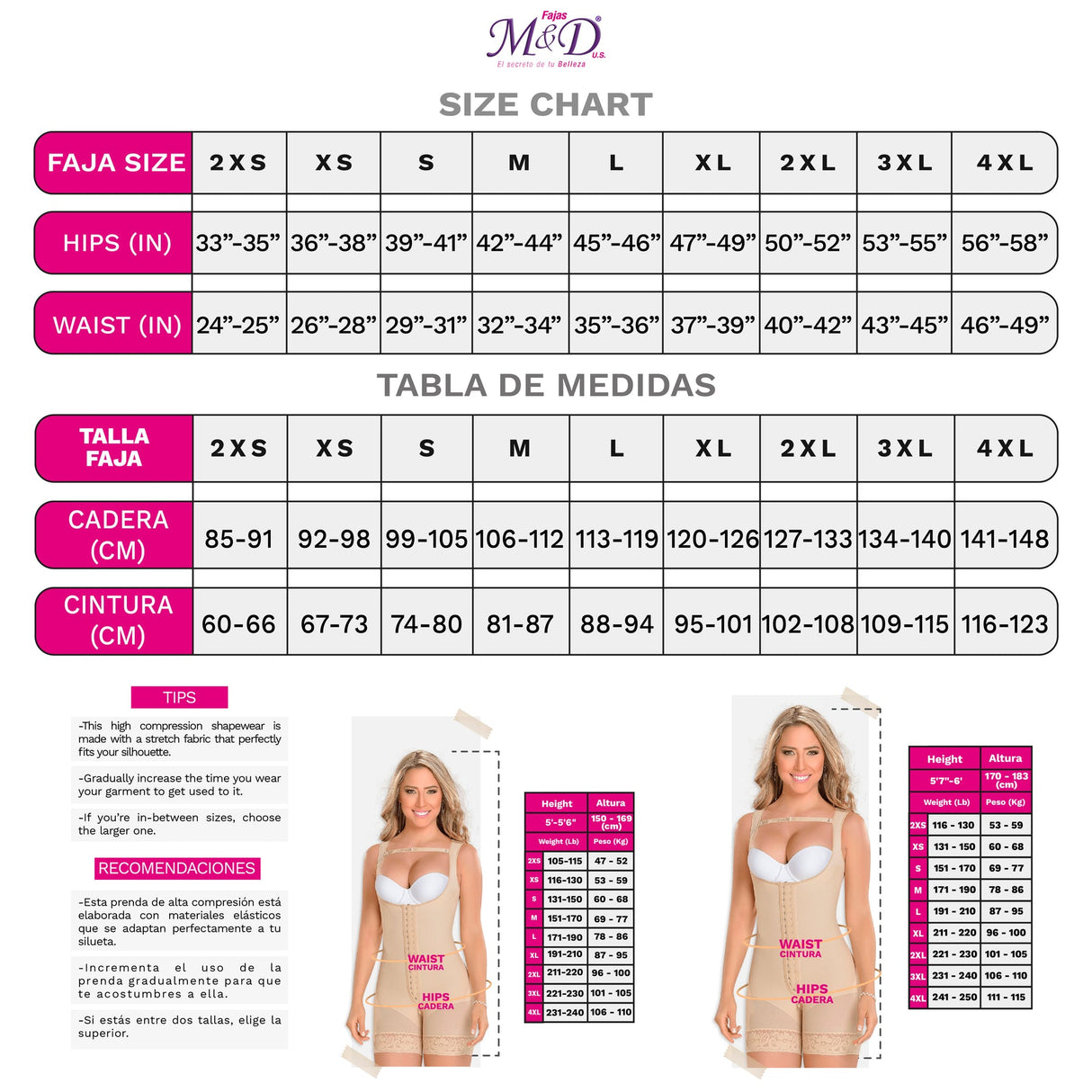 M&D Fajas 0068 - Mid Thigh Body Shaper