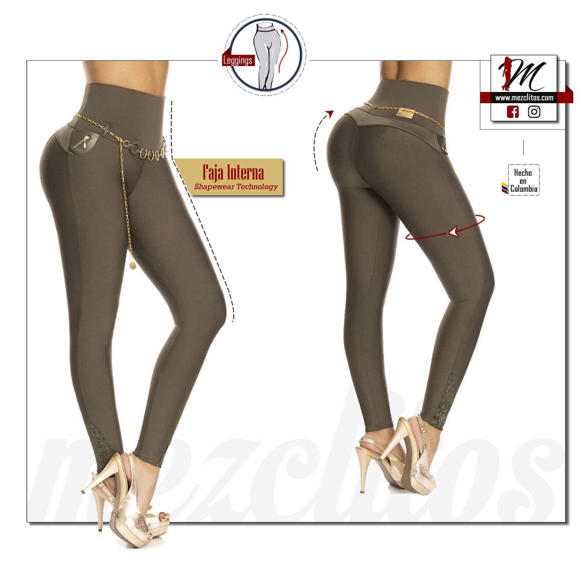 Leggings w/ Shapewear Tech (Con Faja) L972