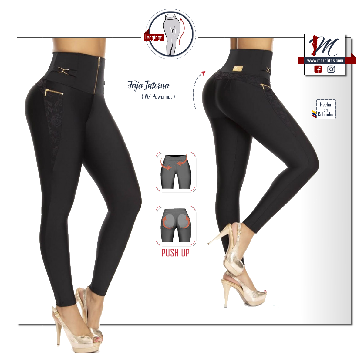 Leggings Colombianos con Faja Interna L994