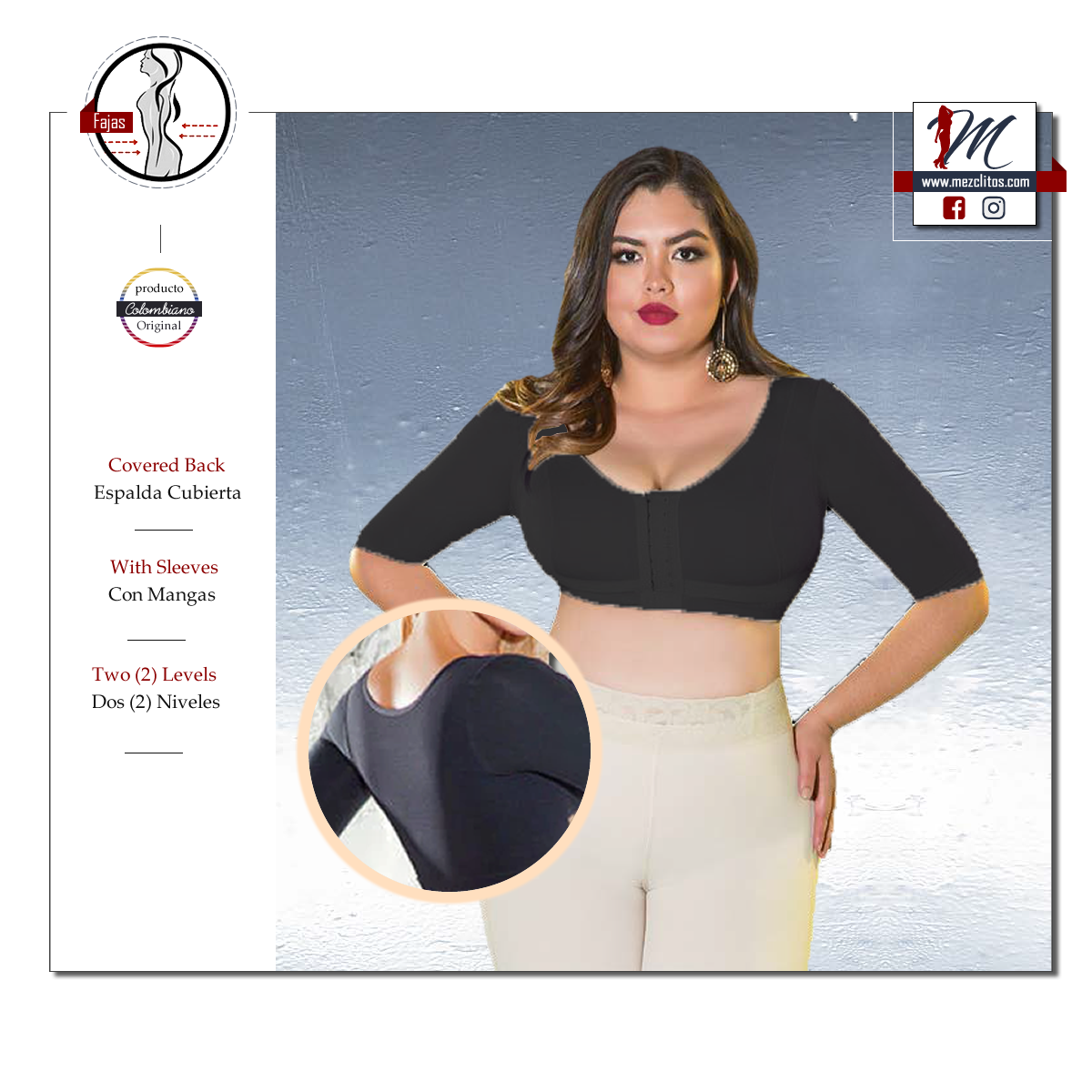 Piel de Angel 050 - Surgical Bra with Sleeves