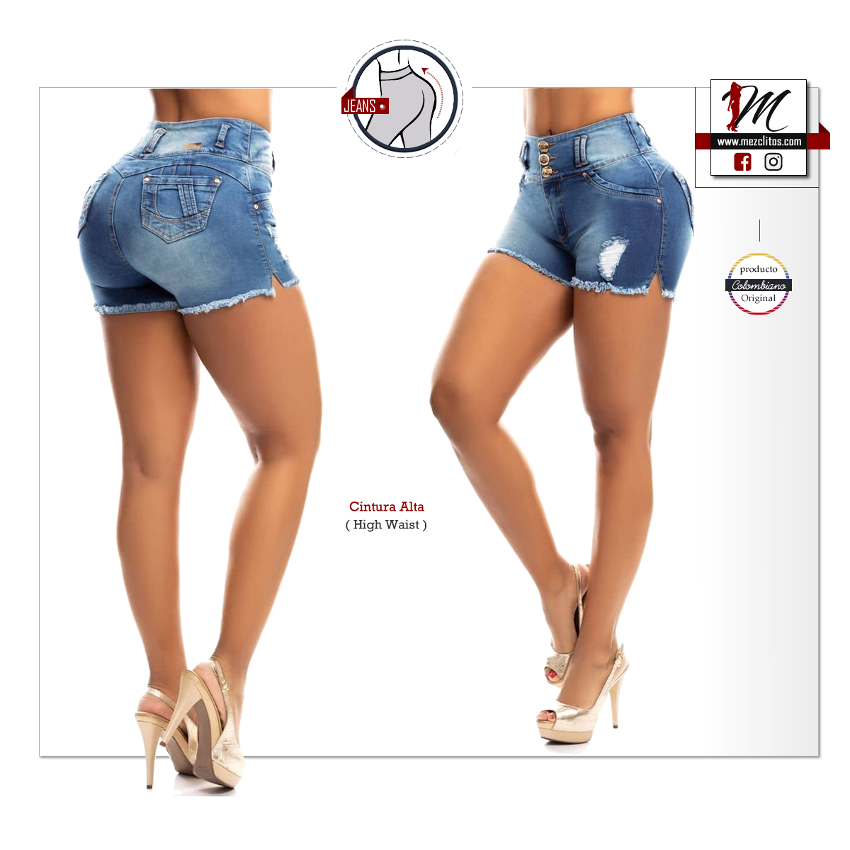 Pitbull Jeans Shorts 7178 - 100% Colombianos