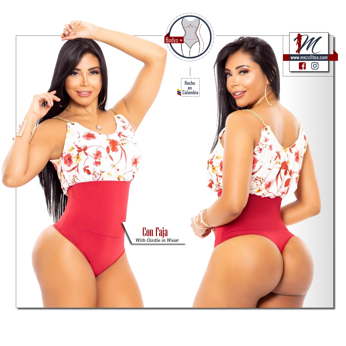 Bodysuits Reductoras 3350 (w/ Faja) Flower