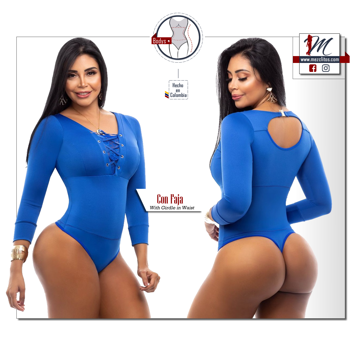 Bodysuits Reductoras 3396 (w/ faja) Blue