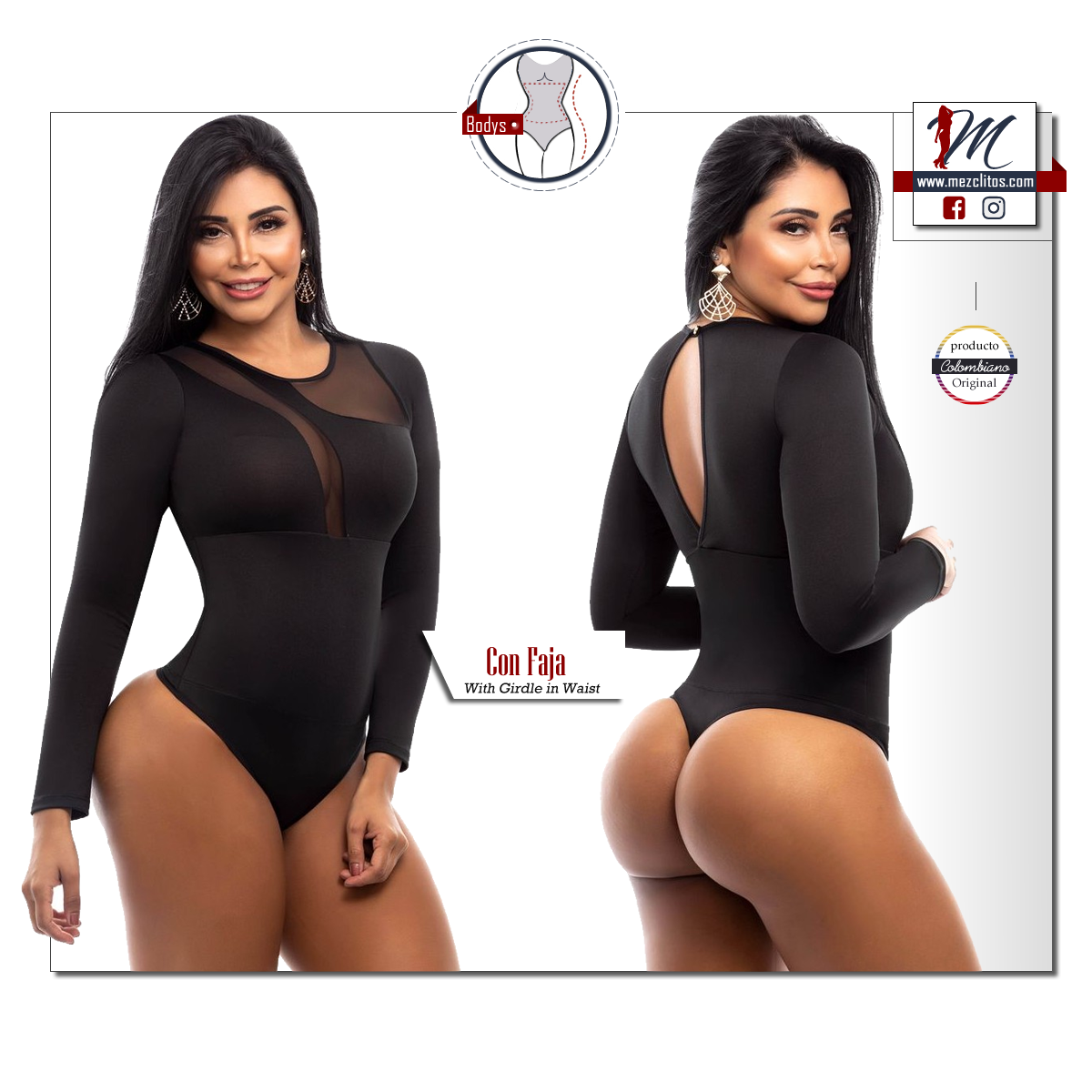 Bodysuits Reductoras 3400 (w/ faja) - 100% Colombiano