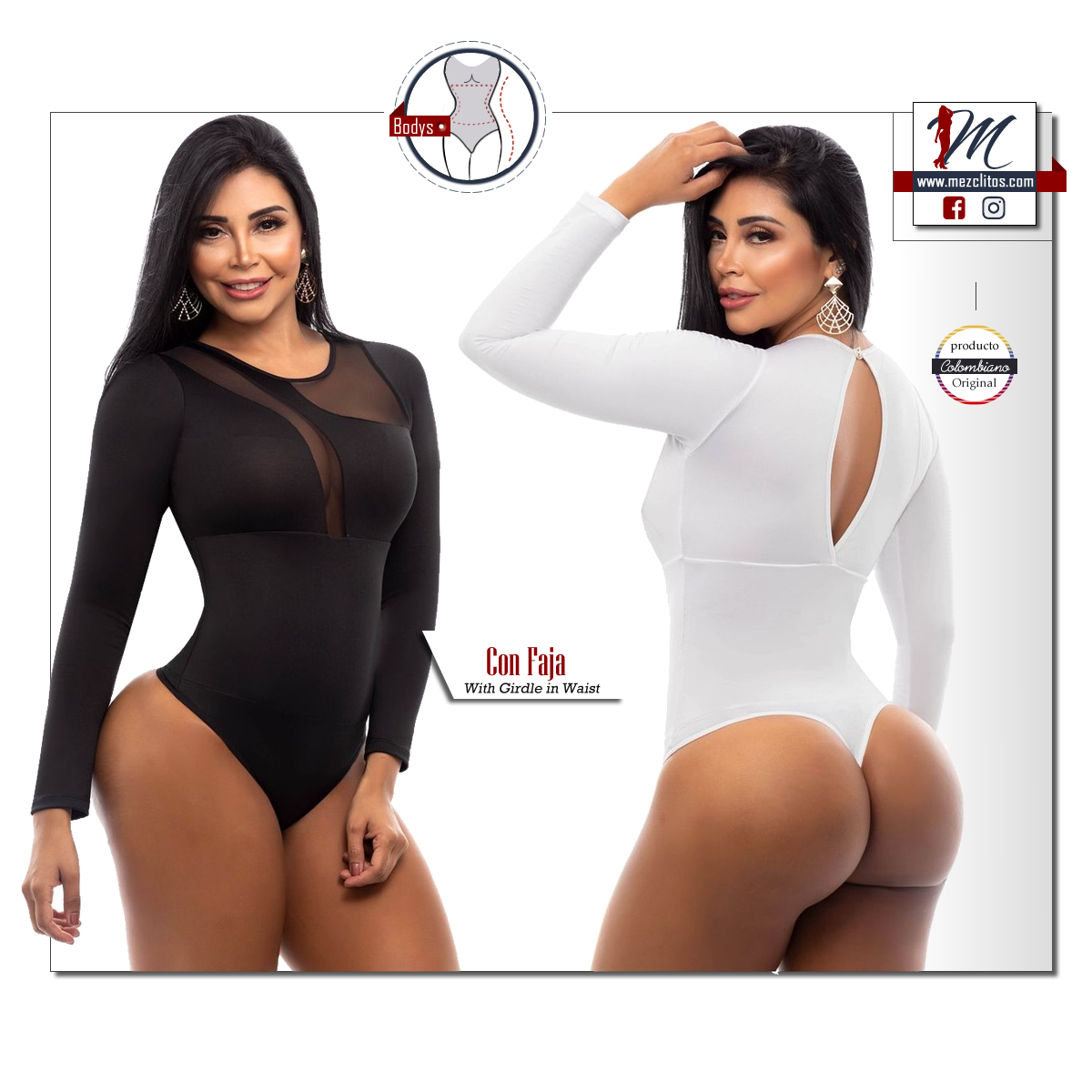 Bodysuits Reductoras 3400 (w/ faja) - 100% Colombiano