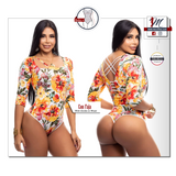 Bodysuits Reductoras 3420 (w/ faja) White; Floral - 100% Colombiano