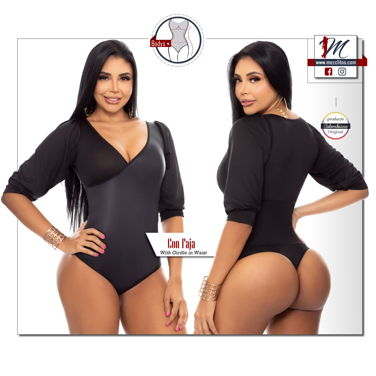 Bodysuit Reductor con Mangas 3426