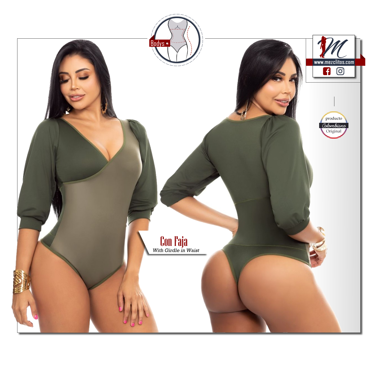 Bodysuit Reductor con Mangas 3426