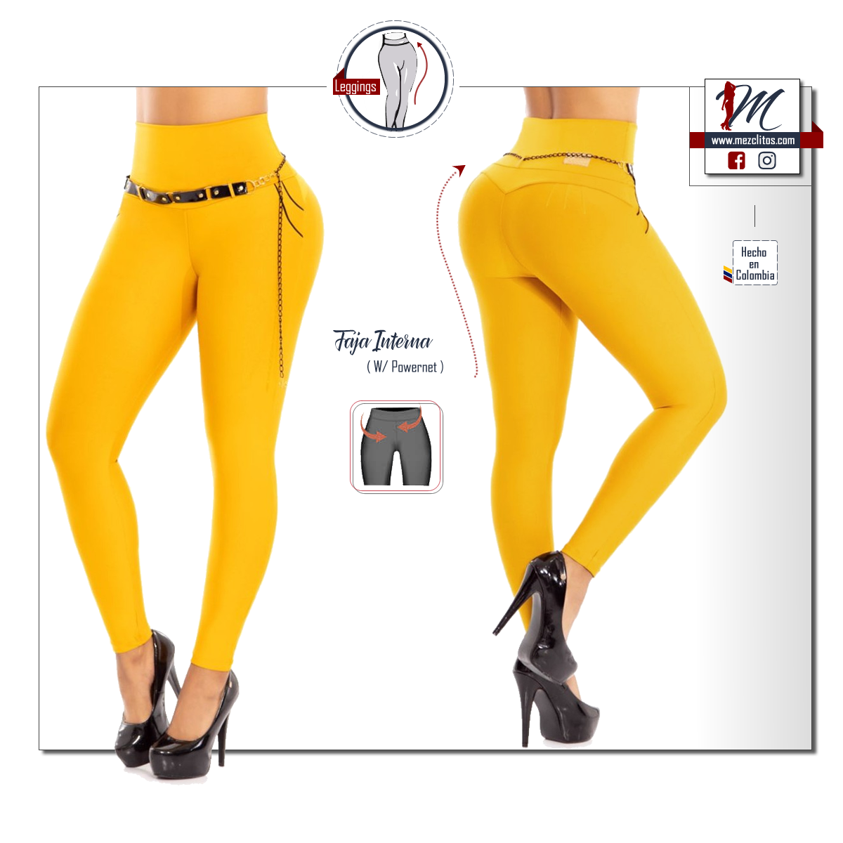 Leggings w/ Faja 2116 - Yellow (Amarillo)