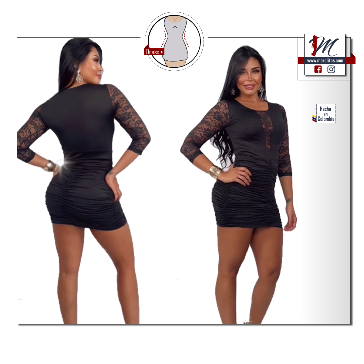 Capoheira Bodycon Dress 2317 - 100% Colombiano