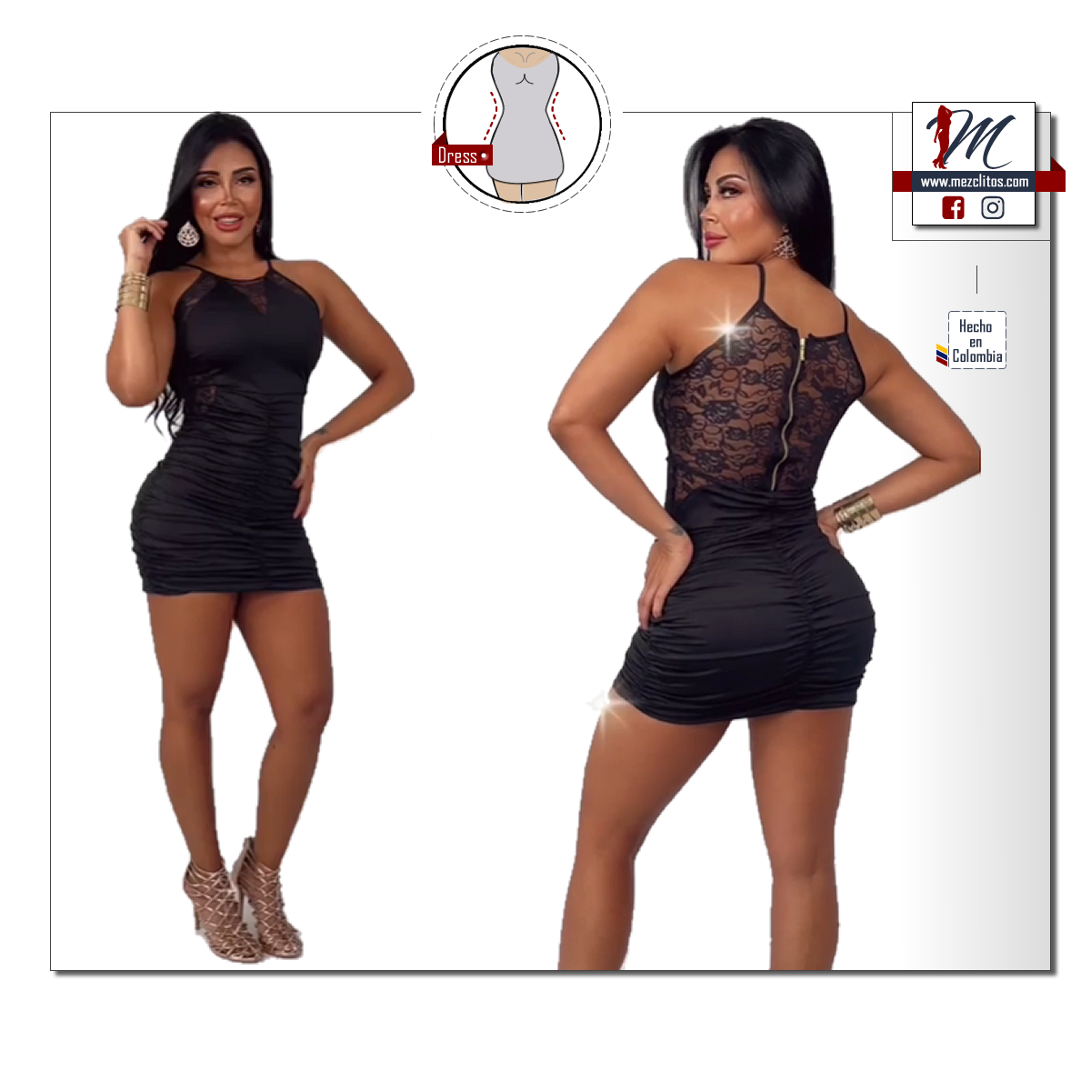 Capoheira Bodycon Dress 2319 - 100% Colombiano