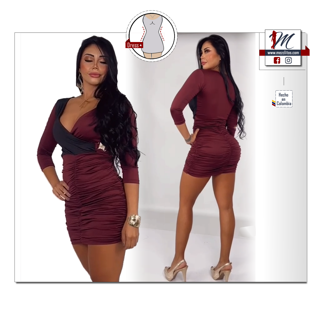 Capoheira Bodycon Dress 2323 - 100% Colombiano