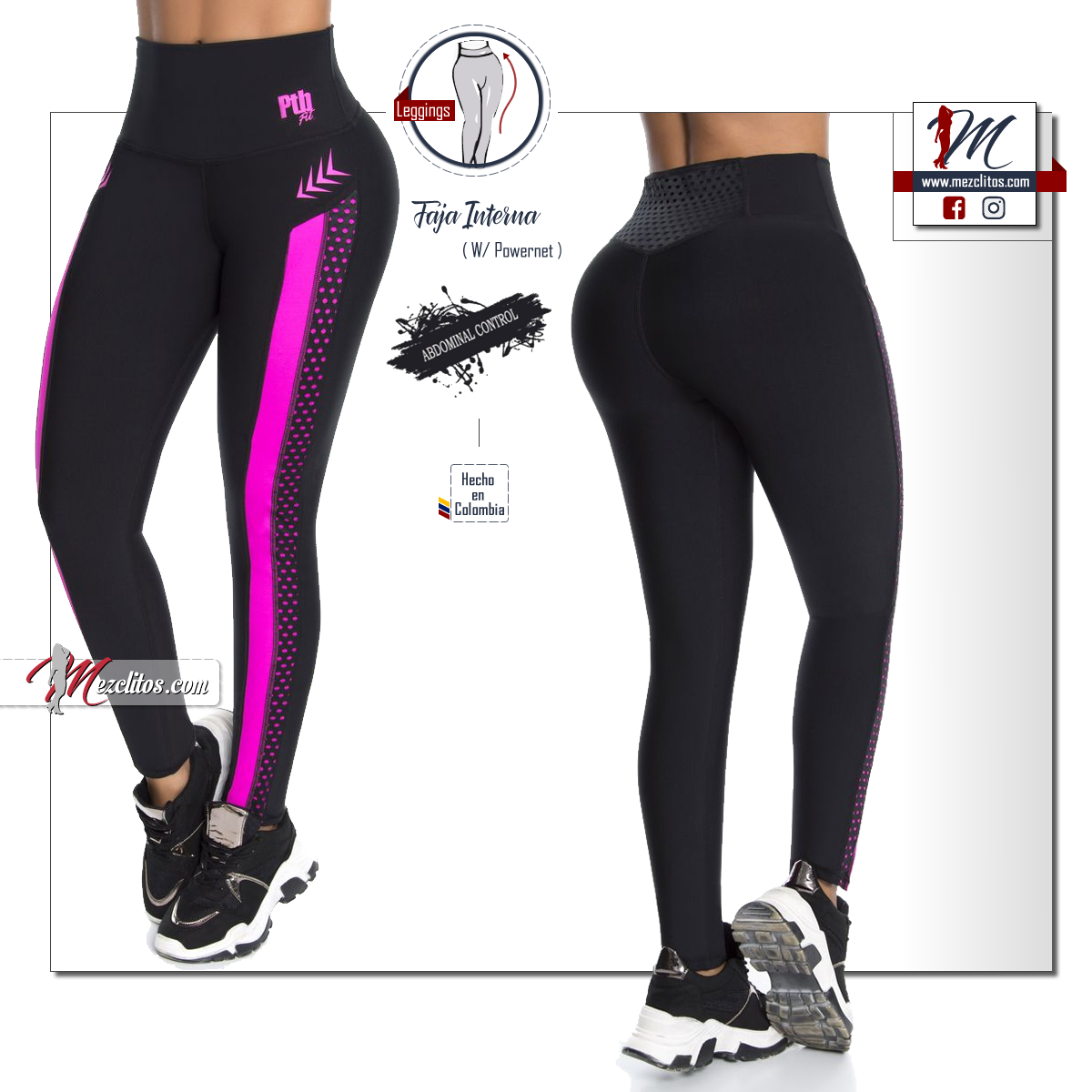 Leggings Deportivos (con Faja) DE1053 - 100% Colombianos