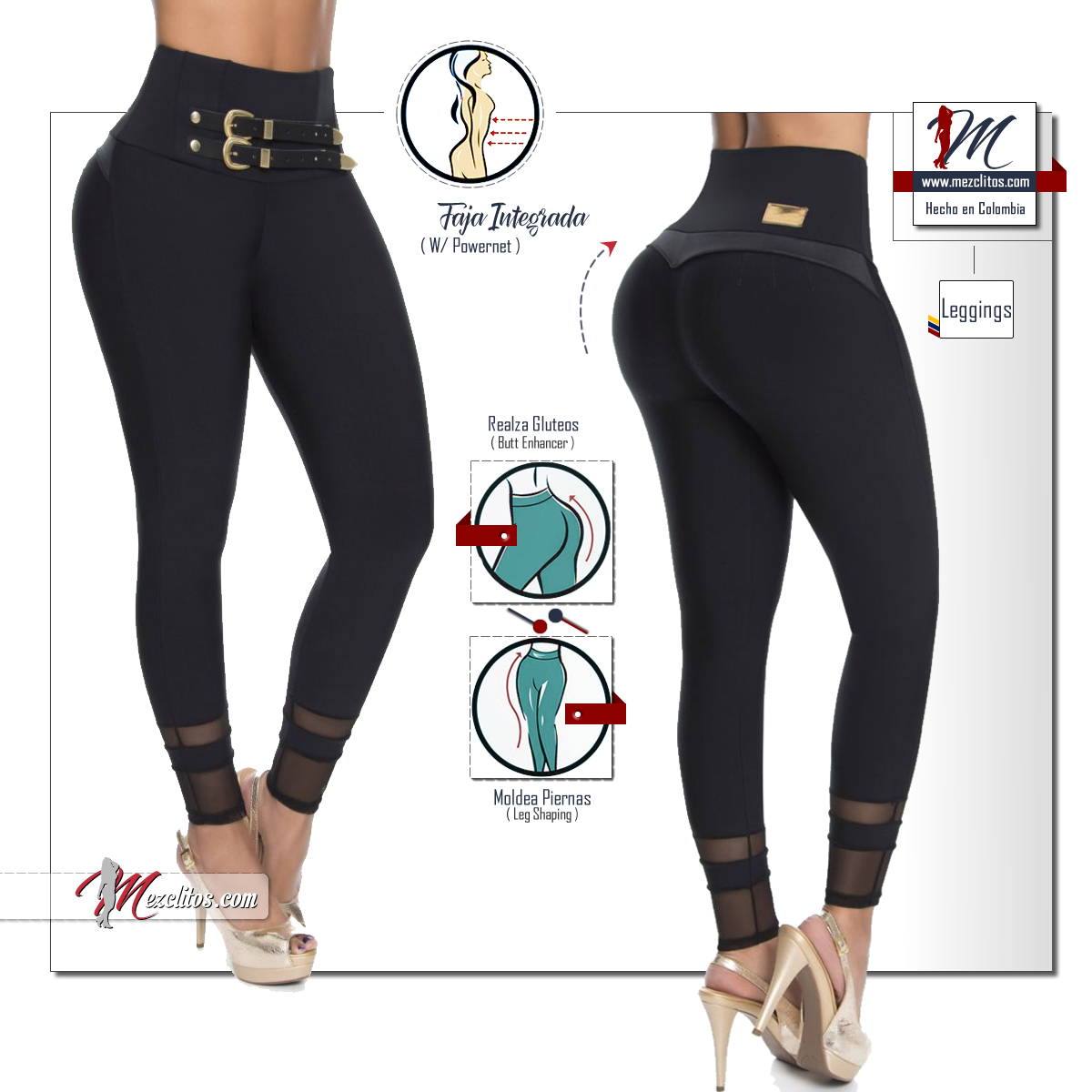 Leggings con Faja LE901 - 100% Colombiano