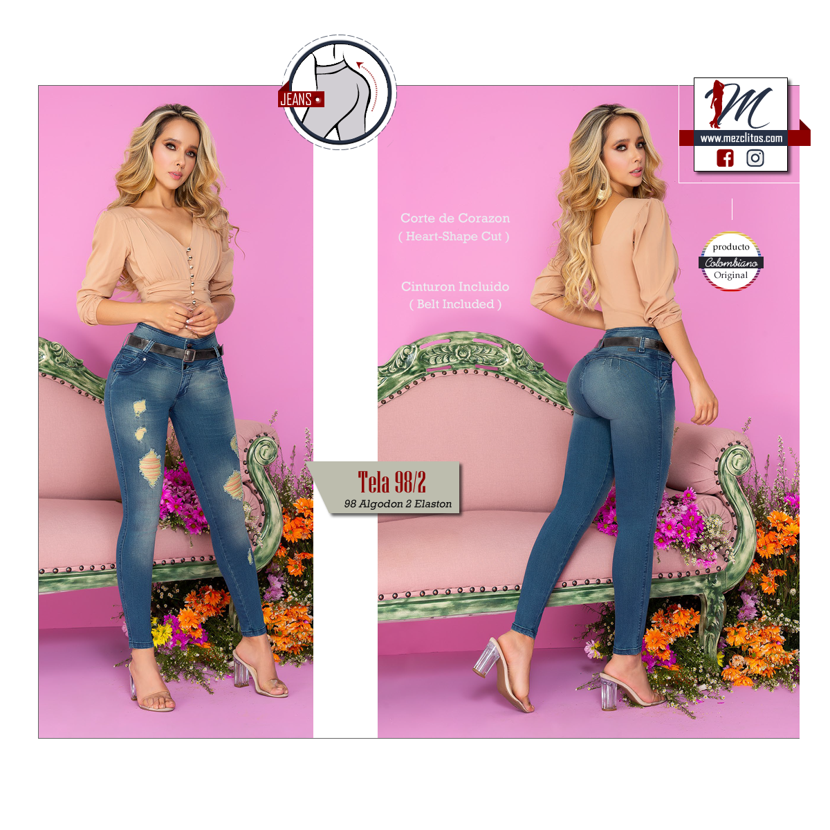 Seven7 Jeans Colombianos Levanta Cola 1263