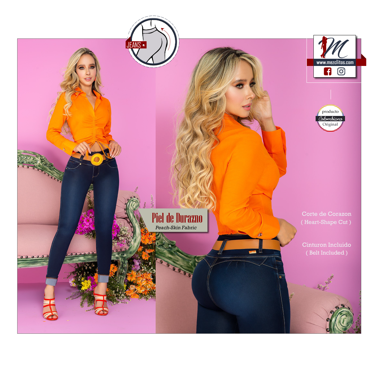 Seven7 Jeans Colombianos Levanta Cola 1264