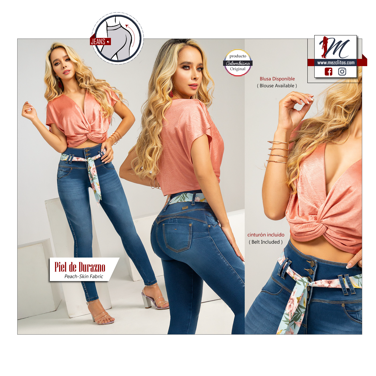 Seven7 Jeans Colombianos Levanta Cola 1296